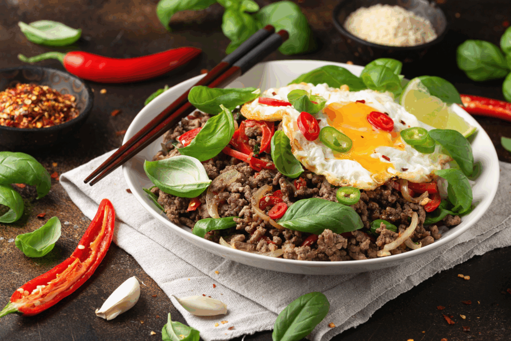 Le pad kra pao – Sauté au basilic sacré