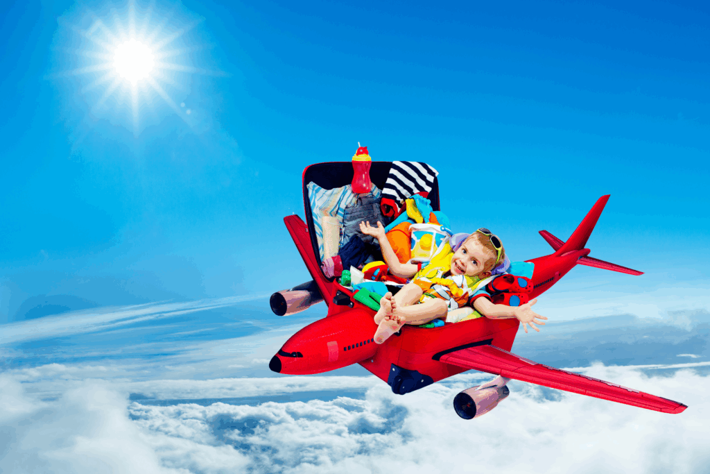 vol long courrier avec enfant