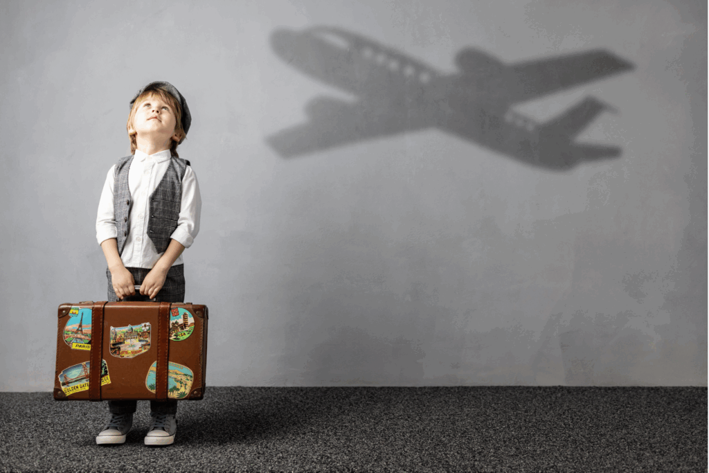 vol long courrier avec enfant
